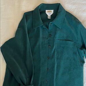 Talbots Teal Stretch Blouse